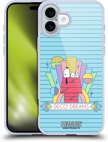 Vista 79 de Head Case Designs Snoopy Deco Dreams - Funda de gel suave con licencia oficial de Peanuts Blue Pattern compatible con Apple iPhone 7 Plus/iPhone 8
