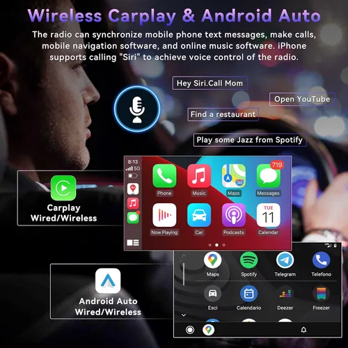 Vista 3 de [HiFi Audio] 2+64G Android Car Stereo para Hyundai Elantra 2014-2016 Wireless Apple Carplay Android Auto 9 pulgadas Pantalla táctil Navegación