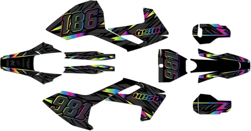 Vista 6 de Kit de gráficos para Husqvarna TC125 FC250 FC350 FC450 (2016-2018) Twitch Series Azul 9 mil - Easy Go - Adhesivo para motocicleta Dirt Pit Bike