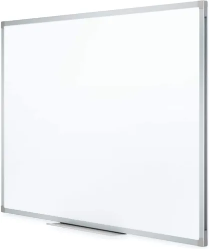 Vista 2 de Pizarra de borrado en seco, pizarra blanca/pizarra blanca, marco de aluminio plateado (2' x 1.5')