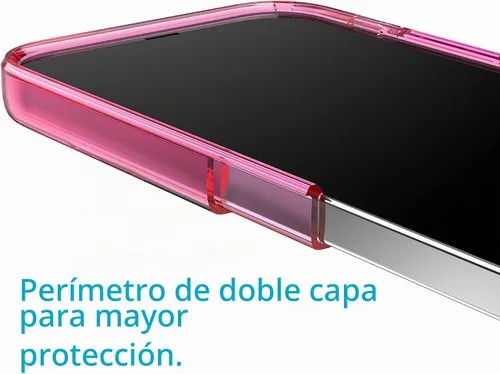 Vista 5 de Speck Funda transparente para iPhone 14 y iPhone 13 – Protección contra caídas, resistente a los arañazos y a prueba de amarilleo, funda de doble