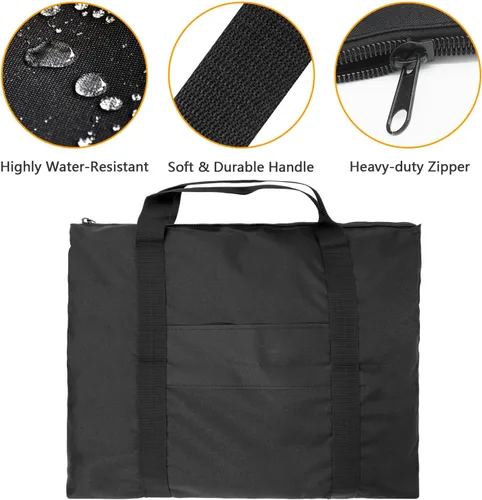 Vista 3 de Plancha de acero resistente para sistemas de cocción de estufa de 14 pulgadas, parte superior plana de acero al carbono con bolsa de transporte
