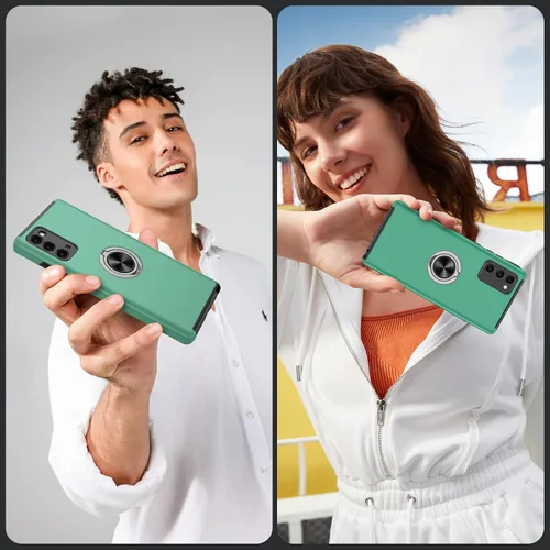 Vista 115 de Gritup - Funda para Galaxy A05S con protector de pantalla HD×2, funda protectora para teléfono a prueba de golpes con soporte magnético de anillo