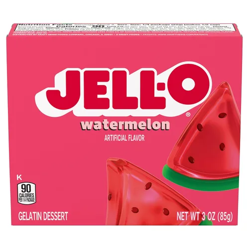 Vista 2 de JELL-O Jello Postre de gelatina, cajas de 3 onzas, paquete de 4