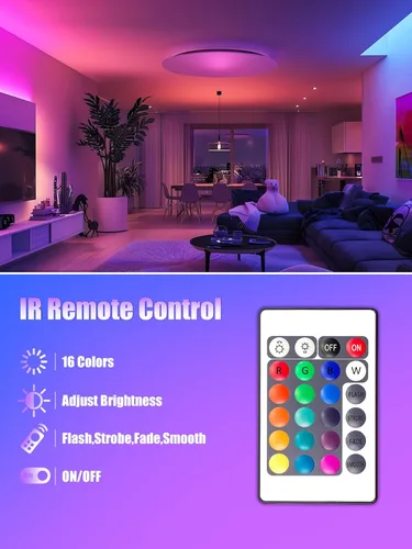 Vista 7 de Tira de luces LED, tiras de luz RGB de 5 V que cambian de color con control remoto, luces LED flexibles alimentadas por USB para dormitorio, TV