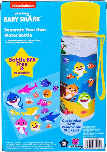 Vista 5 de Baby Shark Decora tu propia botella de agua