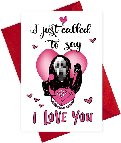Vista 7 de Divertida tarjeta del día de San Valentín para novio, novia, marido, esposa, "I Called to Say I Love You", tarjeta de aniversario y cumpleaños