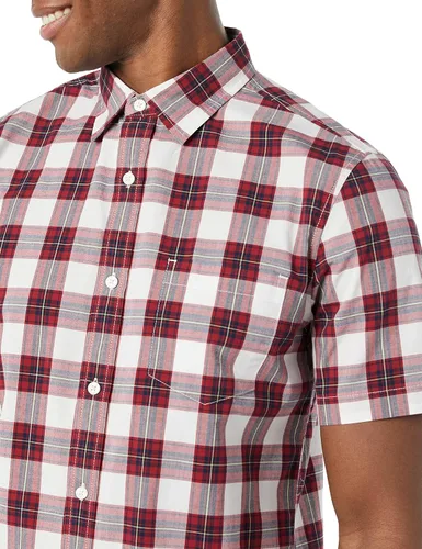 Vista 5 de Tienda Essentials Camisa de popelina elástica de manga corta para hombre