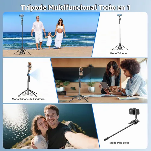 Vista 7 de FOURPILLARS Trípode automático para selfie stick para iPhone y Android