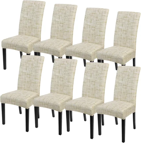 Vista 41 de SearchI Juego de 2 fundas elásticas para sillas Parsons de comedor, fundas elásticas con estampado de elastano, extraíbles, lavables, fundas