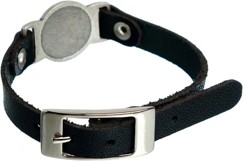 Vista 2 de Intercession Pulsera de protección de cuero genuino de San Benito - Hecho en Brasil