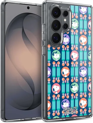 Vista 170 de Head Case Designs Snoopy Deco Dreams - Funda de gel con licencia oficial de Peanuts Blue Pattern [protección de grado militar] compatible con Google