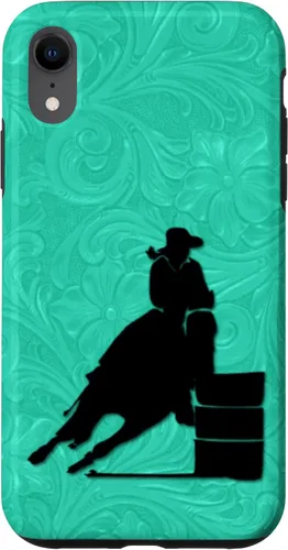 Vista 24 de iPhone 11 Barril Carreras Caballo En Turquesa Floral Estuche De Herramientas
