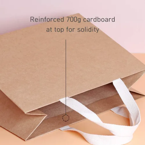 Vista 5 de 6 bolsas de papel marrón natural de 21.7 x 6.1 x 15.7 pulgadas (4) bolsas de papel marrón natural, gigantes, gigantes, enormes XL, gruesas