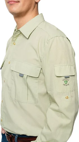 Vista 5 de Insect Shield Camisa de pesca de manga larga para hombre con protección contra insectos integrada UPF 30+