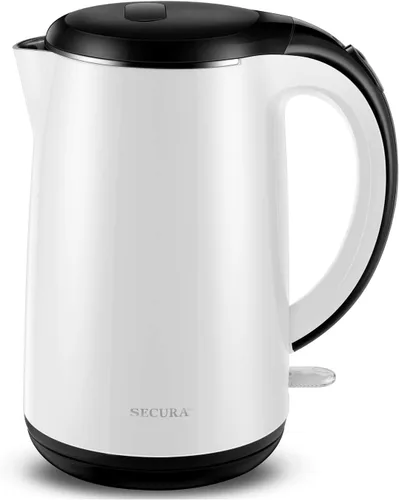 Vista 9 de Secura Hervidor de agua eléctrico original de acero inoxidable de doble pared 1.8 cuartos con apagado automático y protección contra hervido