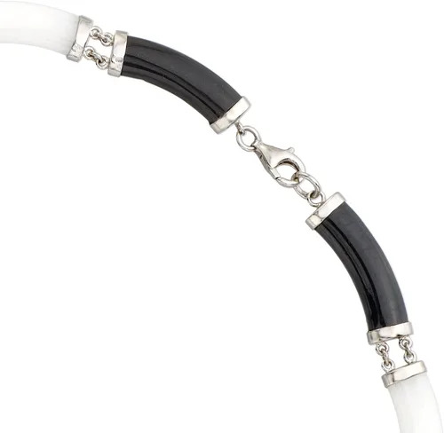 Vista 2 de Ross-Simons Collar de jade multicolor en plata de ley, Gema, Jade