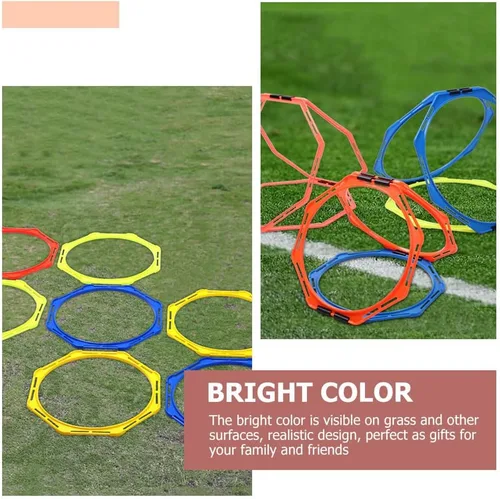 Vista 5 de BESPORTBLE Equipo de entrenamiento de agilidad, círculo de entrenamiento de fútbol para adultos, balón de fútbol para adultos, trenes al aire libre
