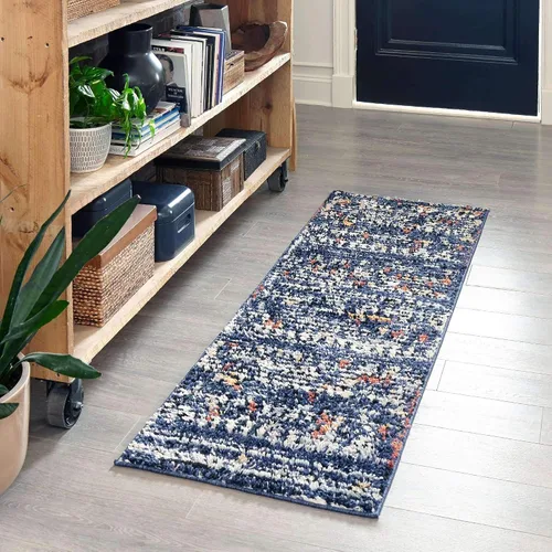 Vista 22 de Unique Loom Morocco Collection - Alfombra de área con borde abstracto, diamante, bohemio, 2 pies 2 x 3 pies, marfil/negro