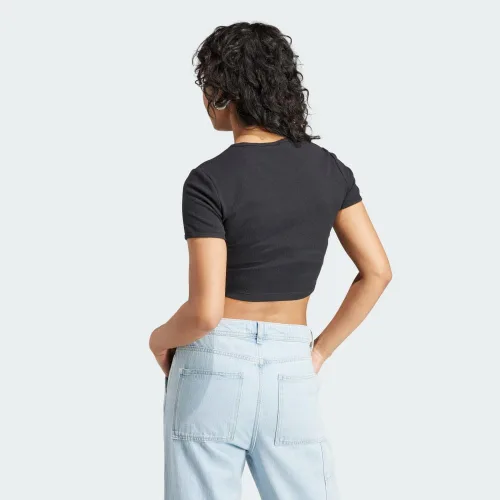 Vista 3 de adidas Originals Camiseta acanalada Essentials para mujer