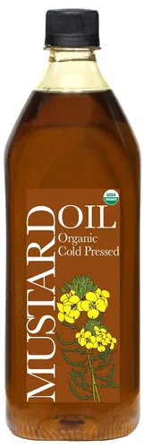 Vista 7 de Daana Aceite de mostaza: certificado USDA orgánico, extra virgen, prensado en frío (12 oz)