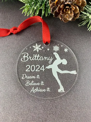 Vista 5 de Figure Skating Ornament, Ice Skating Ornament, Ice Skater Ornament, Figure Skater Gifts, Figure Skater Ornament, Figure Skating Gifts