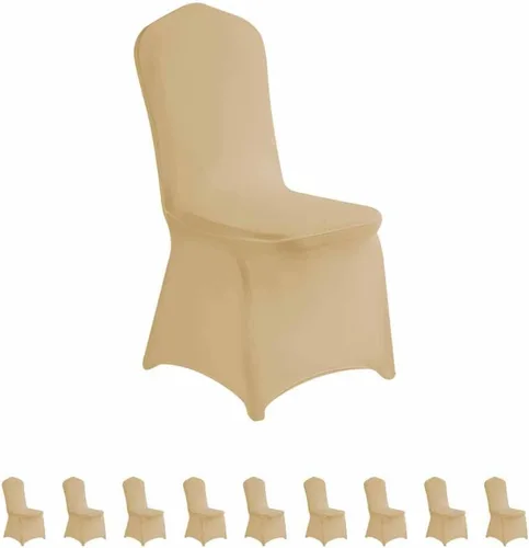 Vista 24 de LZY 6 piezas Fundas de Silla de Spandex Elásticas Fundas Deslizables para Fiestas de Boda, Fundas de Decoración de Sillas de Comedor y Banquete Negro