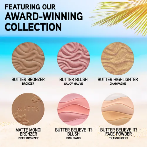 Vista 2 de Physicians Formula - Paleta de mantequilla, bronceador nutritivo, rubor, resaltador y mezcla de polvo facial hidratante, libre de crueldad - Equipo