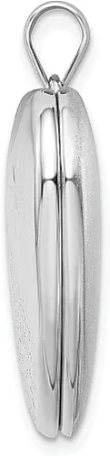 Vista 2 de Collar de plata de ley 925 con huellas de 0.945in, soporte de ceniza, colgante de foto de corazón, cadena con medallón que sostiene fotos, joyería