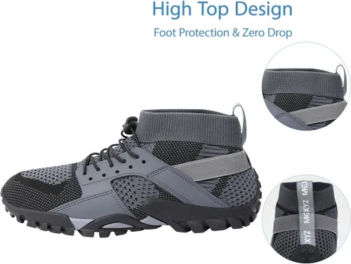 Vista 3 de Zapatos de senderismo acuático para hombres y mujeres, zapatos de vadeo antideslizantes para caminar, pescar, río, arroyo, kayak