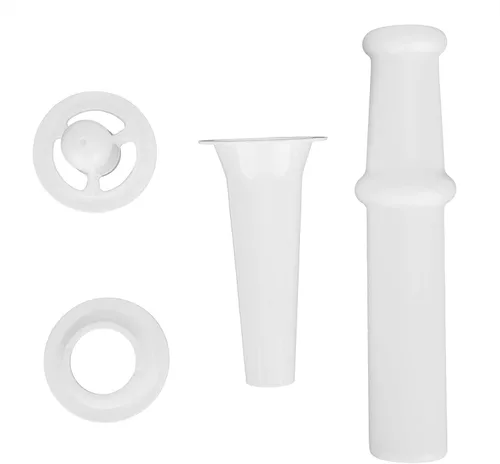 Vista 5 de Accesorio para molinillo de alimentos para batidoras de pie de cocina con empujador universal de alimentos + boquilla de relleno de salchichas +