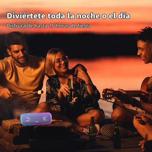 Vista 6 de DOSS SoundBox Pro+ Altavoz Bluetooth, sonido estéreo inmersivo de 24 W con graves en auge, IPX6 impermeable, tiempo de reproducción de 15 horas