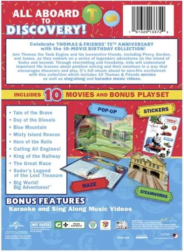 Vista 3 de Thomas the Tank & Friends 15 Volume Collection + Playset Tale of the Brave Day of the Diesels Blue Mountain Misty Island Rescue Hero of the
