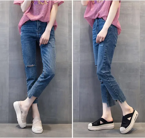 Vista 6 de Zapatos mule con plataforma de malla de encaje para mujer, mocasines de tul con bordado de flores, zapatos de pescador con suela gruesa, zapatos