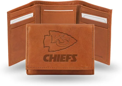 Vista 7 de Rico Industries Billetera triple de cuero en relieve para hombre Multi