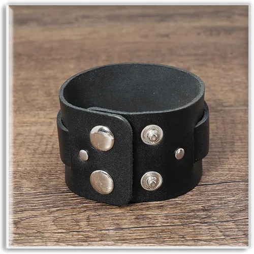 Vista 6 de Xusamss Pulsera ancha de cuero Punk Rock