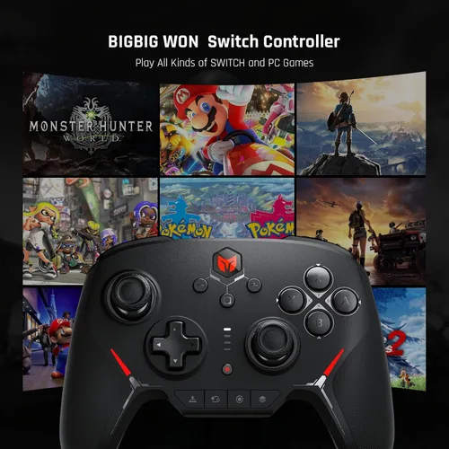 Vista 5 de BIGBIG WON Wireless Switch Controller, Bluetooth Wired Dual Mode Game Controller For Nintendo Switch, PC, Android, IOS, Custom ButtonsNFCTurbo