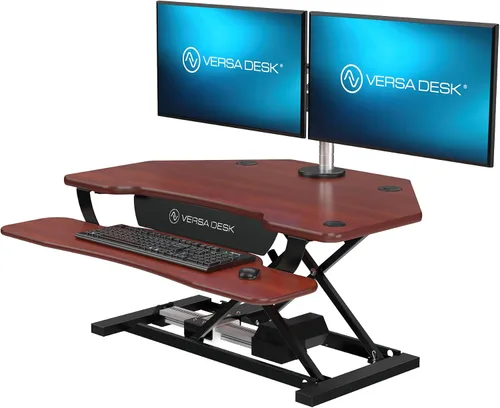 Vista 10 de VERSADESK® PowerPro™ - Convertidor de escritorio de pie de esquina de 36", elevador de escritorio de pie motorizado ajustable en altura de 36