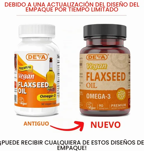 Vista 2 de DEVA Aceite de linaza vegano - 90 Vcaps