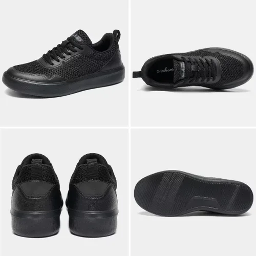 Vista 2 de OrthoComfoot Zapatillas ortopédicas de moda para hombre con soporte de arco cómodos zapatos ortopédicos para fascitis plantar, zapatos de caminar