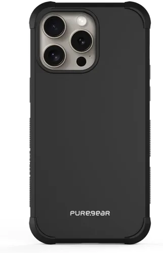 Vista 7 de PureGear DualTek - Funda para Apple iPhone 15 Pro (2023) de 6.1 pulgadas, protección probada y aprobada por militares, resistente y duradera, Negro