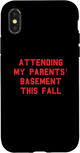 Vista 5 de iPhone 12 mini Attending My Parents’ Basement Fall Gamer Funny Fan Red Case