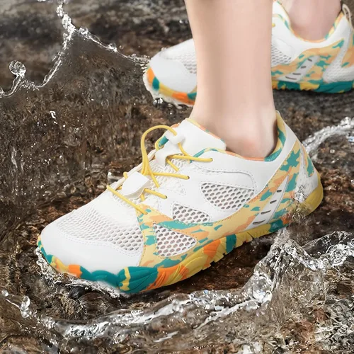 Vista 6 de Lefflow Zapatos de agua de senderismo para mujer, minimalistas, para playa, piscina, caminar, zapatos deportivos Caja de punta ancha