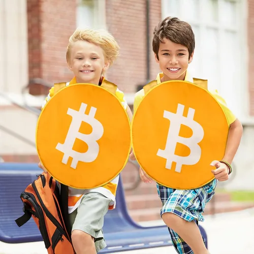 Vista 4 de TOY Life Funny Halloween Costumes Men Teen Boys Bitcoin Cosplay Outfits for Kids Adults Halloween Party Dress Up
