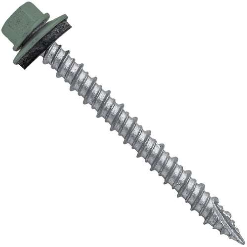 Vista 183 de Tornillos para techos de metal gris ABC 10 x 1 - Cabezal hexagonal - Arandela EPDM - Arandela de arranque automático/roscado - 1 bolsa - 250