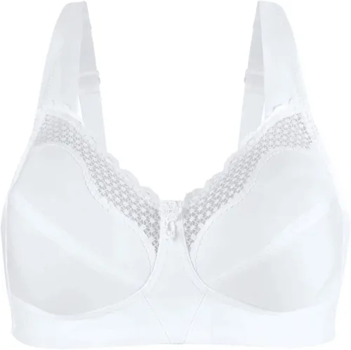 Vista 3 de Exquisite Form 5100535 Fully Cotton Soft Cup Wireless Full-Coverage Bra with Back Closure Lace