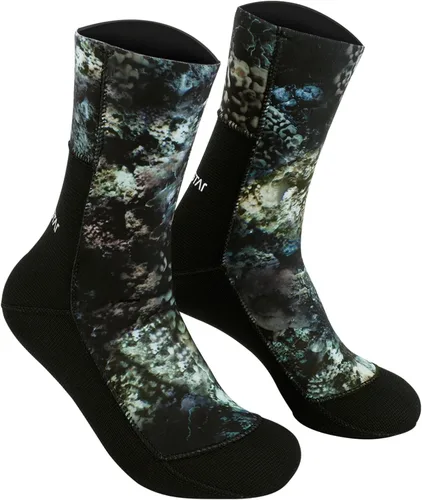 Vista 6 de DIVESTAR Calcetines de neopreno de buceo para hombres y mujeres, 0.118 pulgadas, 0.118 pulgadas, negro/camuflaje, calcetines de buceo para deportes