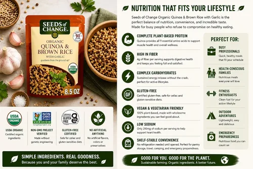 Vista 3 de Seeds of Change quinua y arroz integral, 8.5 onzas, pack de 6