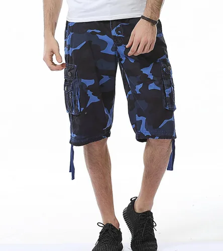 Vista 2 de AOYOG Men's Camo Cargo Shorts Relaxed Fit Multi-Pocket Outdoor Camouflage Cargo Shorts Cotton