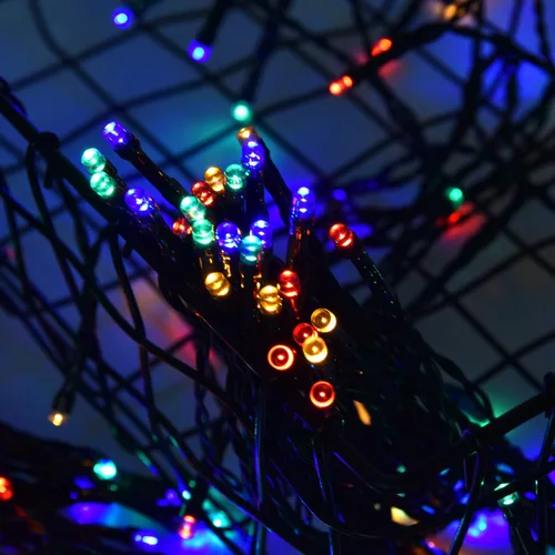Vista 2 de Paquete de 2 luces de cadena solar de 200 LED, 85.2 pies 8 modos de luces de cadena solar para exteriores, luces de cadena impermeables